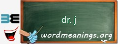 WordMeaning blackboard for dr. j